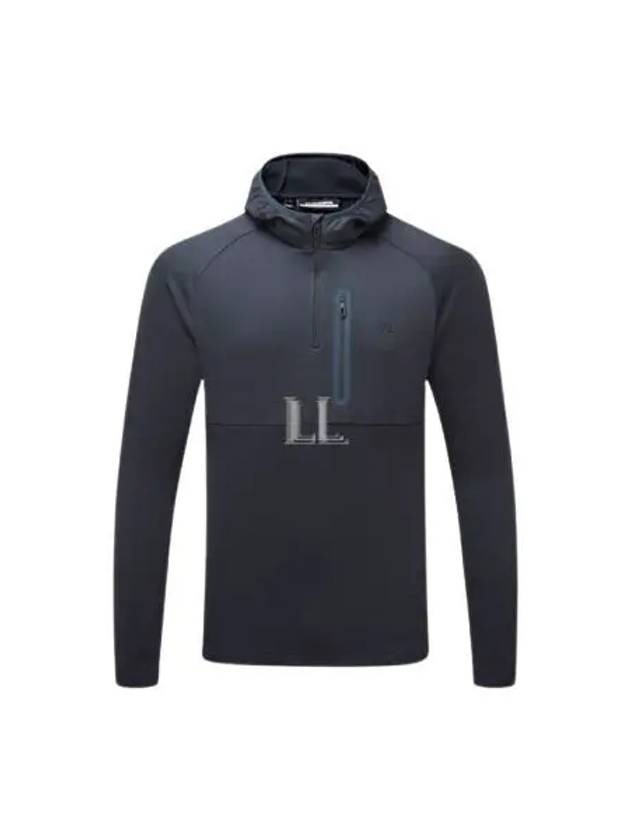 Men's Adam Quarter Zip Hoodie Navy - J.LINDEBERG - BALAAN 2