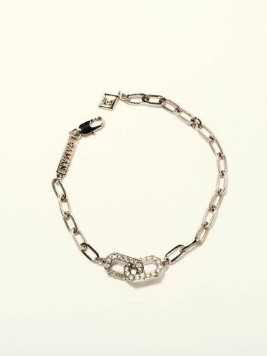 Commitment Pave Silver Link Bracelet - GAMAN - BALAAN 1