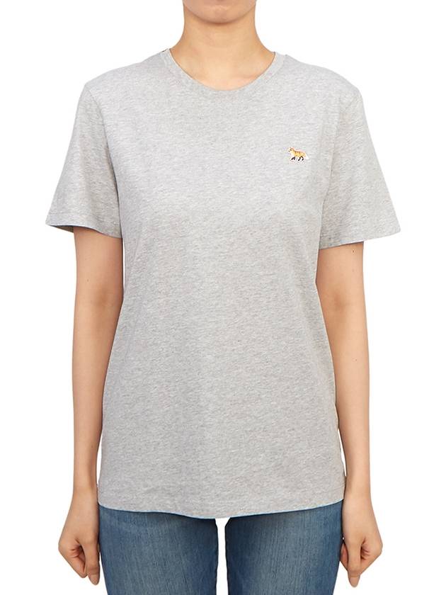 Baby Fox Patch Regular Short Sleeve T-Shirt Grey - MAISON KITSUNE - BALAAN 2