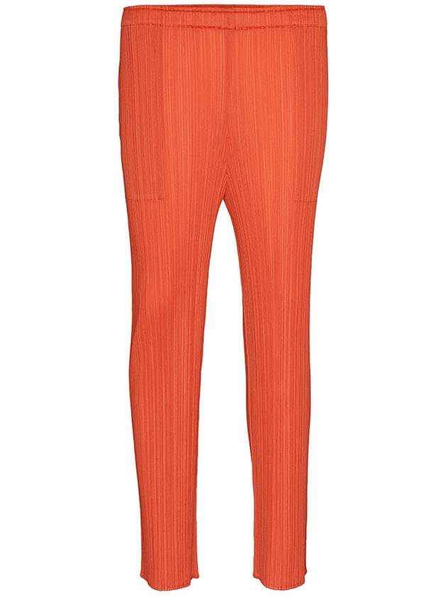 MC November Pleated Straight Pants Orange - ISSEY MIYAKE - BALAAN 2