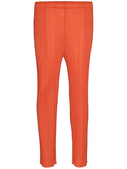 MC November Pleated Straight Pants Orange - ISSEY MIYAKE - BALAAN 2