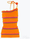 Striped One Shoulder Knit Top Orange - JACQUEMUS - BALAAN 2