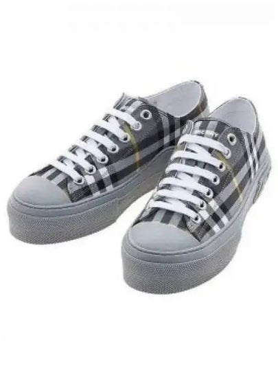 Vintage Check Cotton Low Top Sneakers Grey - BURBERRY - BALAAN 2