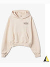 Women's SRWC Logo Cropped Hoodie Beige - SPORTY & RICH - BALAAN 2