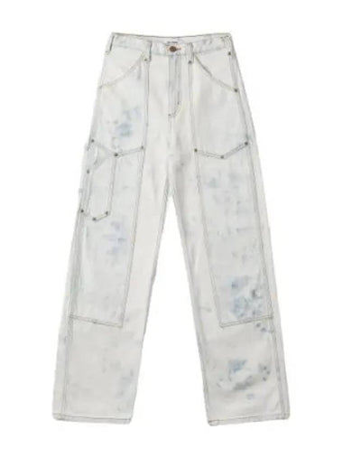 Super high workwear denim pants sun bleach - RE/DONE - BALAAN 1