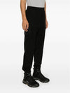 Stretch Fleece Mixed Cargo Track Pants Black - CP COMPANY - BALAAN 4