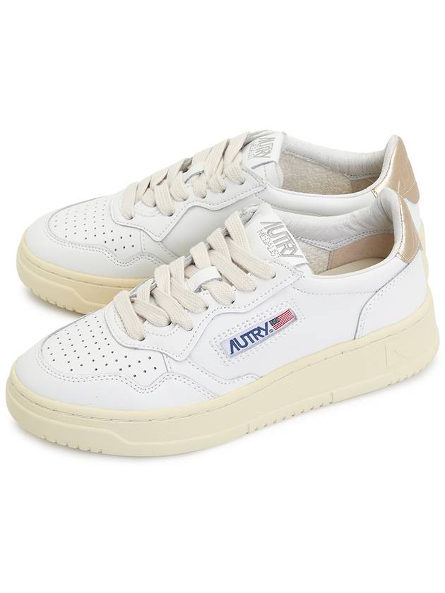 Medalist Goatskin Low Top Sneakers Gold White - AUTRY - BALAAN 2