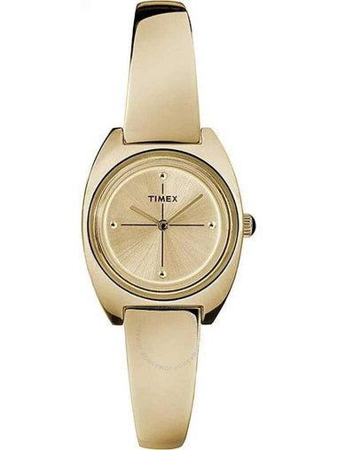 Timex Petite Semi-Bangle Quartz Gold Dial Ladies Watch TW2R70000 - TIMEX - BALAAN 1