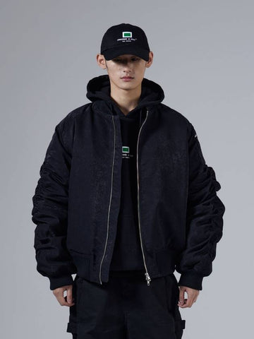 Overfit Nylon Bomber Jacket Black - UNNORM IS DEAD - BALAAN 1