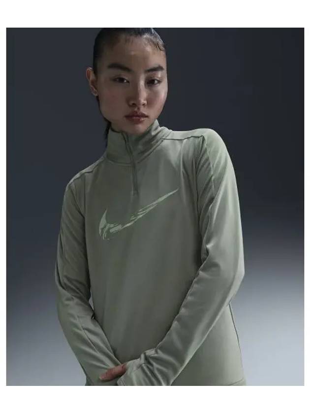 Swoosh Dry Fit Quarter Zip Running Mid Layer W Jade Horizon Royal Pulse FV6388 370 - NIKE - BALAAN 1