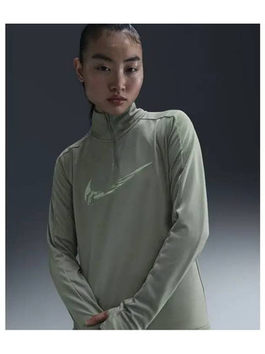 Swoosh Dry Fit Quarter Zip Running Mid Layer W Jade Horizon Royal Pulse FV6388 370 - NIKE - BALAAN 1