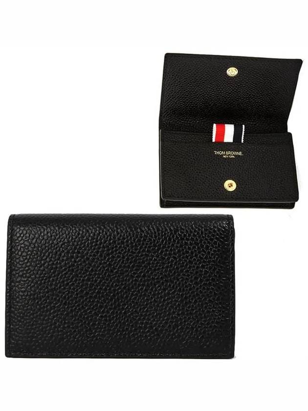 Logo Stamp Card Hoder Black - THOM BROWNE - BALAAN 2