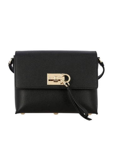 Women's Leather Cross Bag Black - SALVATORE FERRAGAMO - BALAAN 1