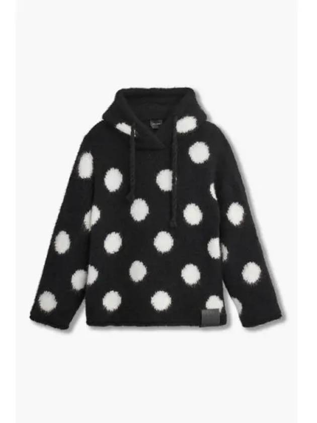 Spots Brushed Knit Hoodie BlackWhite MJTSW23003BKX - MARC JACOBS - BALAAN 1