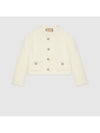 Wool Blazer Metal GG Button Jacket Ivory - GUCCI - BALAAN 2