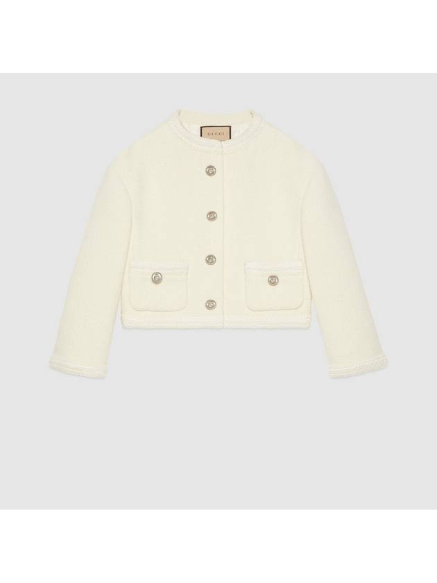 Wool Blazer Metal GG Button Jacket Ivory - GUCCI - BALAAN 2