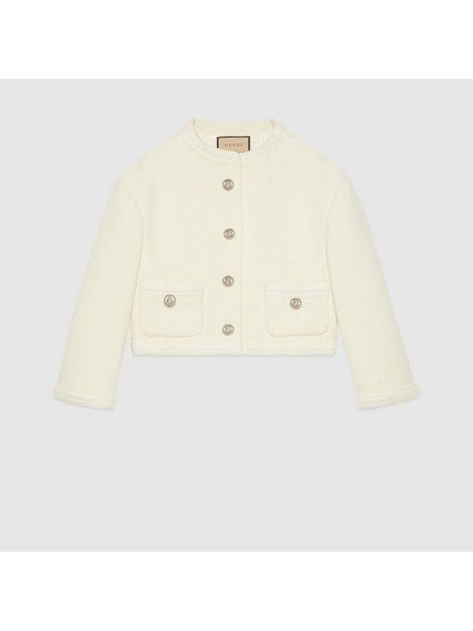 Wool Blazer Metal GG Button Jacket Ivory - GUCCI - BALAAN 2