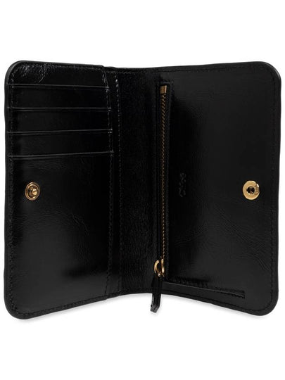 Chloé Leather Wallet With Logo, Women's, Black - CHLOE - BALAAN 2