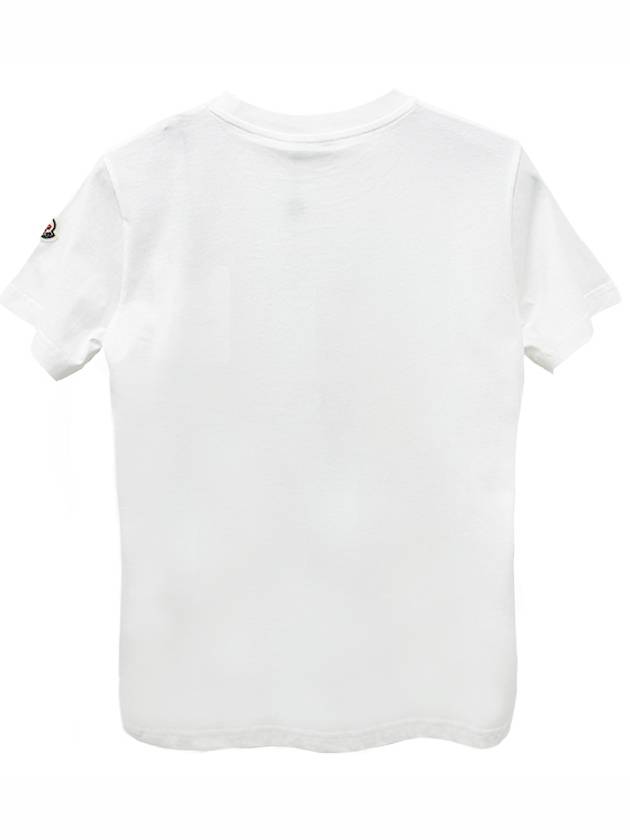 Kids Logo Patch Short Sleeve T Shirt 8Y 10Y White 8C00019 83907 002 - MONCLER - BALAAN 3