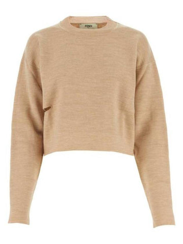 Sweater FZXA00ANER F1KE0 BEIGE O TAN - FENDI - BALAAN 1