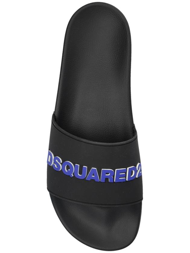 Dsquared2 Rubber Slides With Logo, Men's, Black - DSQUARED2 - BALAAN 6