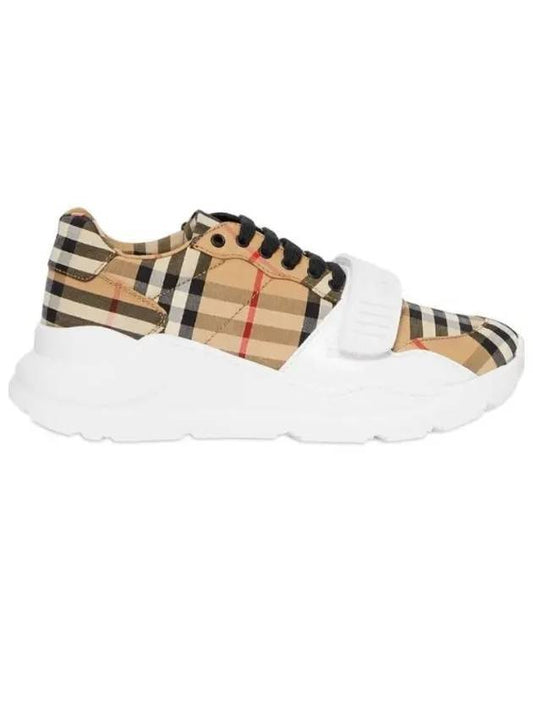 Vintage Check Cotton Sneakers Archive Beige - BURBERRY - BALAAN 1