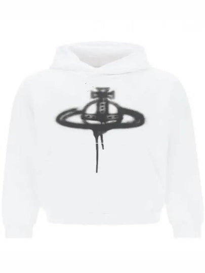 Spray ORB Logo Print Hoodie White - VIVIENNE WESTWOOD - BALAAN 2