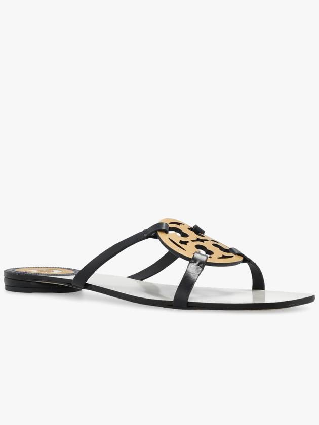 Tory Burch ‘Miller’ Leather Slides, Women's, Black - TORY BURCH - BALAAN 4