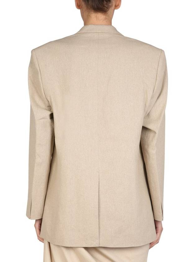 Women's La Veste D'homme Boxy Blazer Jacket Beige - JACQUEMUS - BALAAN 4