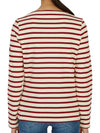 Women's Meridame II Striped Long Sleeve T-Shirt White Red - SAINT JAMES - BALAAN 5