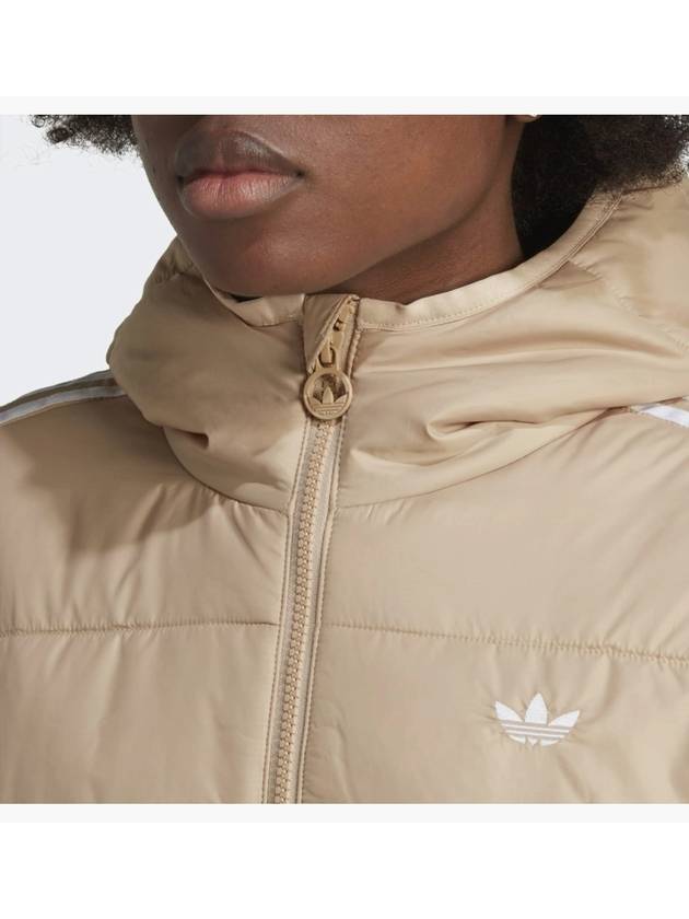 Lightweight long padded jacket HK5252 beige WOMENS UK6 8 10 - ADIDAS - BALAAN 4