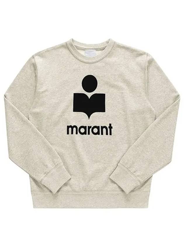 Mikoy Big Logo Cotton Sweatshirt Ecru - ISABEL MARANT - BALAAN 4