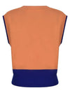Logo V-neck loose fit knit vest MK4MV200 - P_LABEL - BALAAN 4