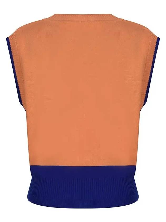 Logo V-neck loose fit knit vest MK4MV200 - P_LABEL - BALAAN 4