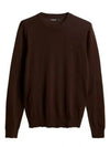 Men's Keane Crew Neck Merino Sweater Bitter Chocolate - J.LINDEBERG - BALAAN 2