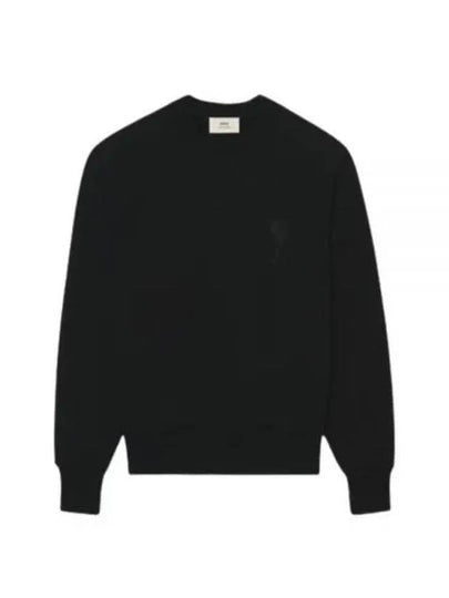 Big Heart Logo Sweatshirt Black - AMI - BALAAN 2