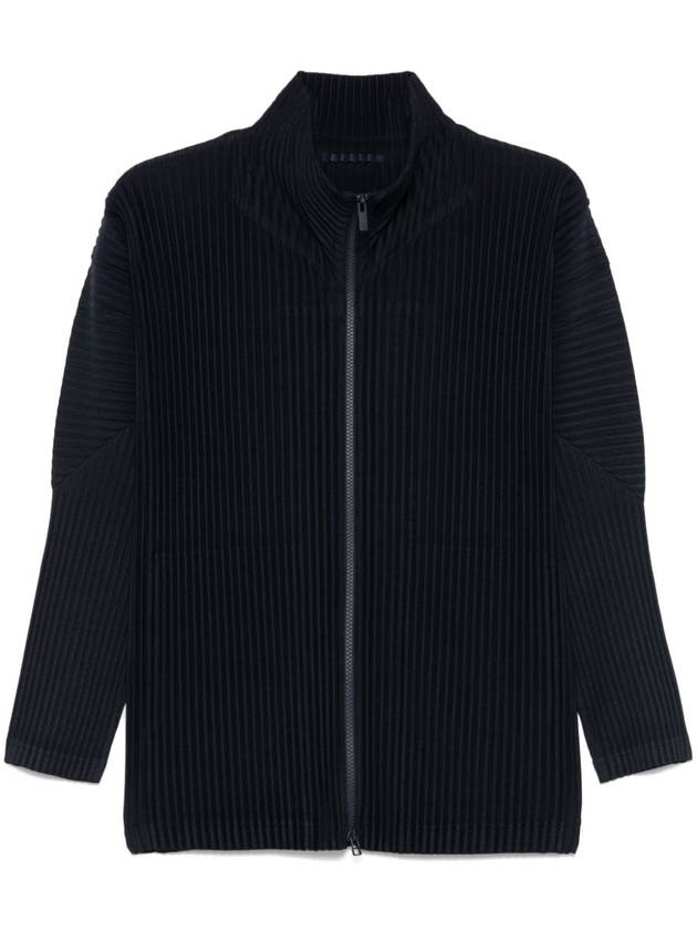 Pleats Zip-Up Cardigan Navy - ISSEY MIYAKE - BALAAN 2