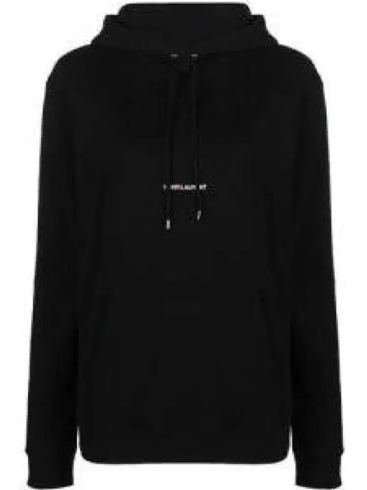 Signature Logo Hooded Top Black - SAINT LAURENT - BALAAN 2