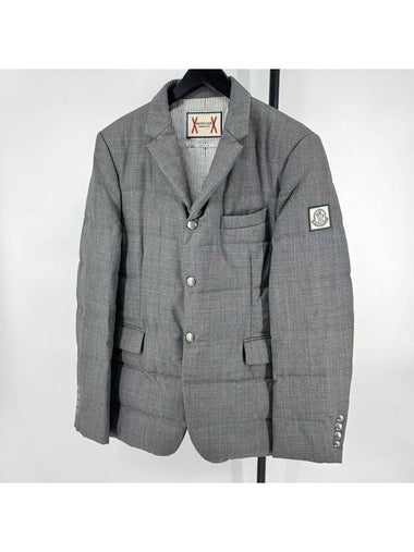 Gamma Blue Padded Blazer Jacket Gray Size 4 - MONCLER - BALAAN 1