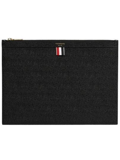 Medium Document Holder Clutch Bag Black - THOM BROWNE - BALAAN 2