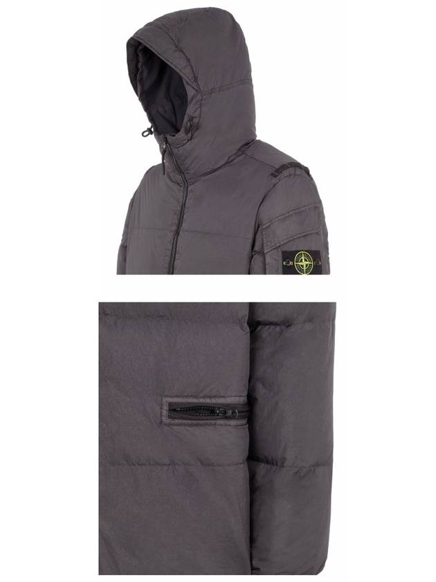 Men's Wappen Patch Crinkle Wraps Padding Steel Grey - STONE ISLAND - BALAAN 6