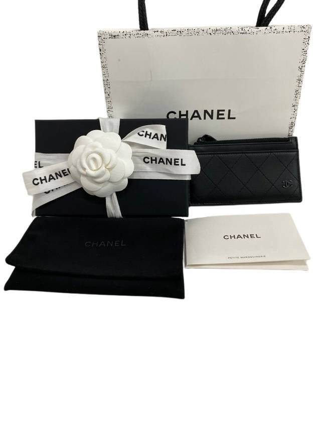 Black Logo Zipper Unisex Card Wallet AP3823 B15615 - CHANEL - BALAAN 8