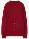 Soft round neck knit cardigan deep red - BLONDNINE - BALAAN 1