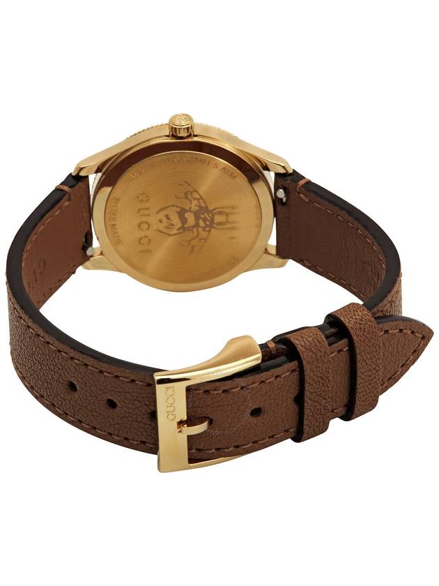 Women's G Timeless Leather Quartz 29mm Watch Brown - GUCCI - BALAAN 4