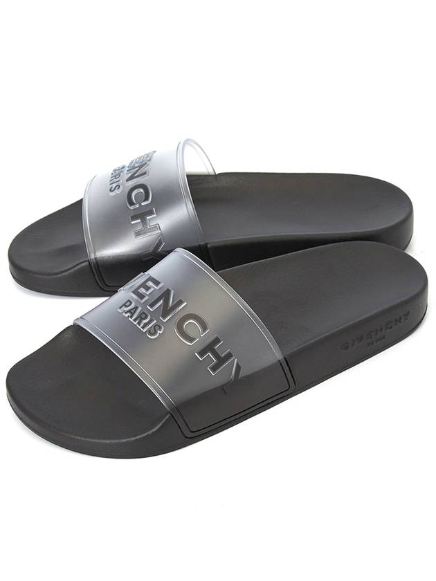 Logo Slippers Black - GIVENCHY - BALAAN.