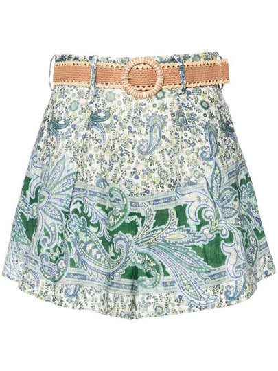 24FW short pants 7453ASS242 GRPA GREEN PAISLEY - ZIMMERMANN - BALAAN 2