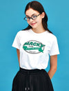 Arounds Short Sleeve T-Shirt White Green MCSS24HT1GR - MACKY - BALAAN 1