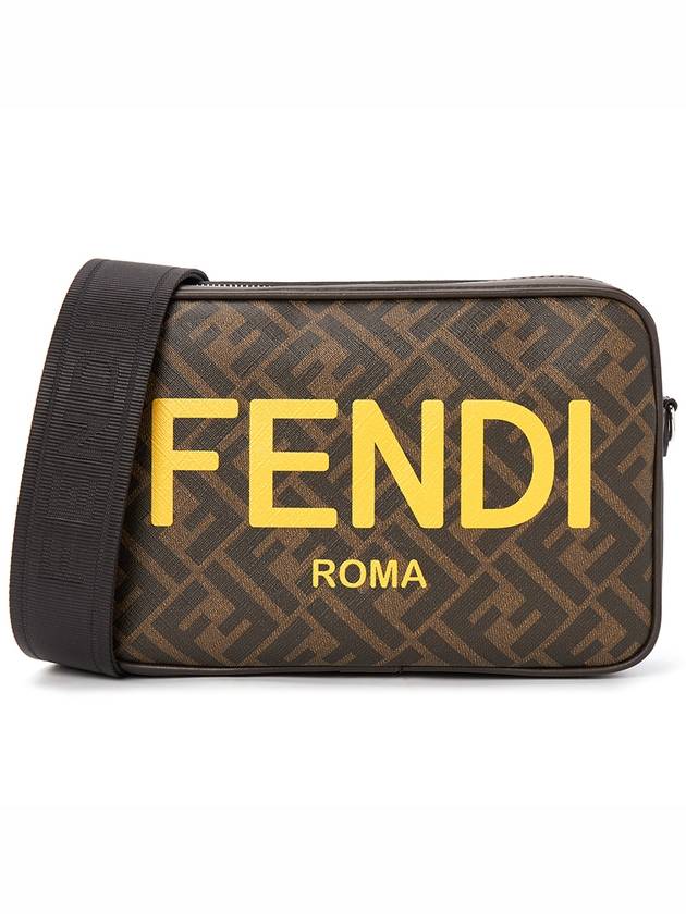 Yellow Logo FF Fabric Camera Cross Bag Brown - FENDI - BALAAN 2