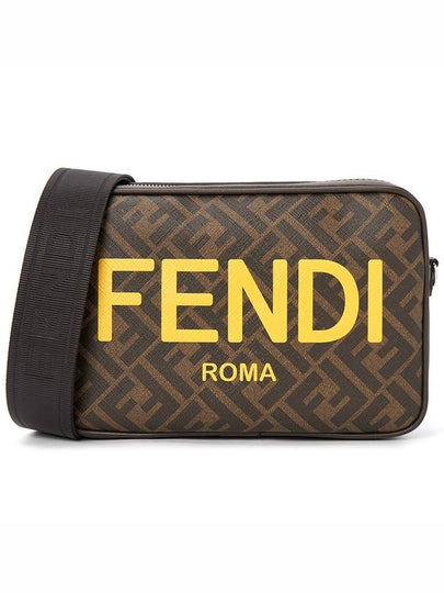 Yellow Logo FF Fabric Camera Cross Bag Brown - FENDI - BALAAN 2