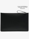 VLTN Logo Clutch Bag Black - VALENTINO - BALAAN.